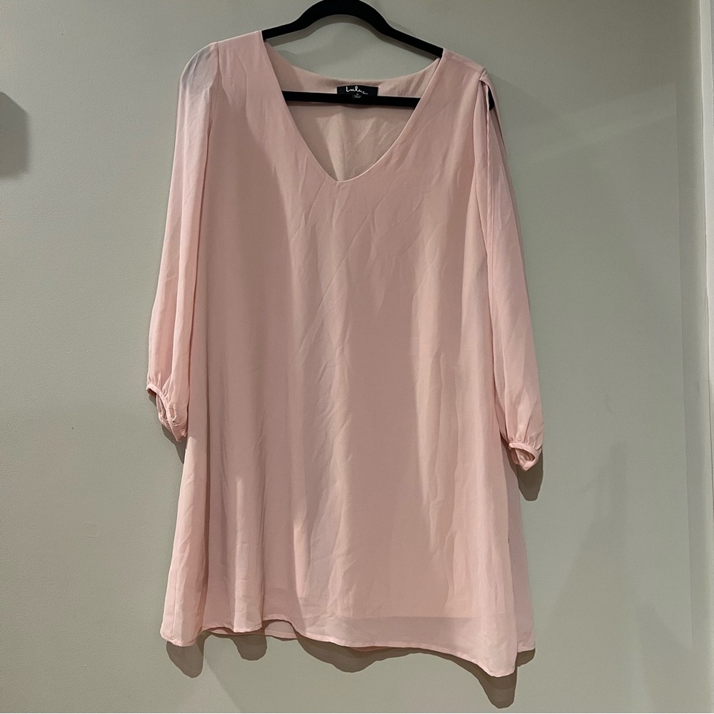Lulus Blush Pink Long Sleeve Dress
